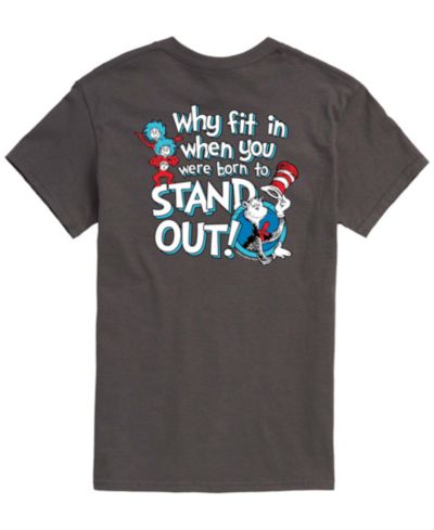 AIRWAVES Men's Dr. Seuss Cat In The Hat Stand Out Short-Sleeve Graphic T-Shirt