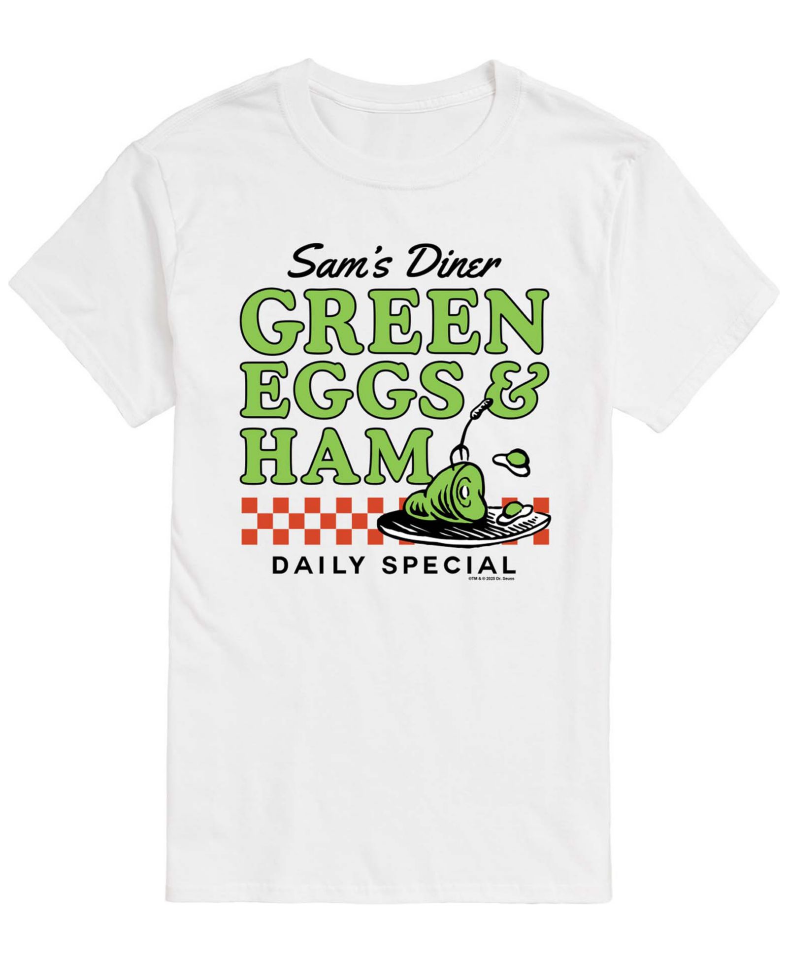AIRWAVES Men's Dr. Seuss Green Eggs Ham Diner Short-Sleeve Graphic T-Shirt