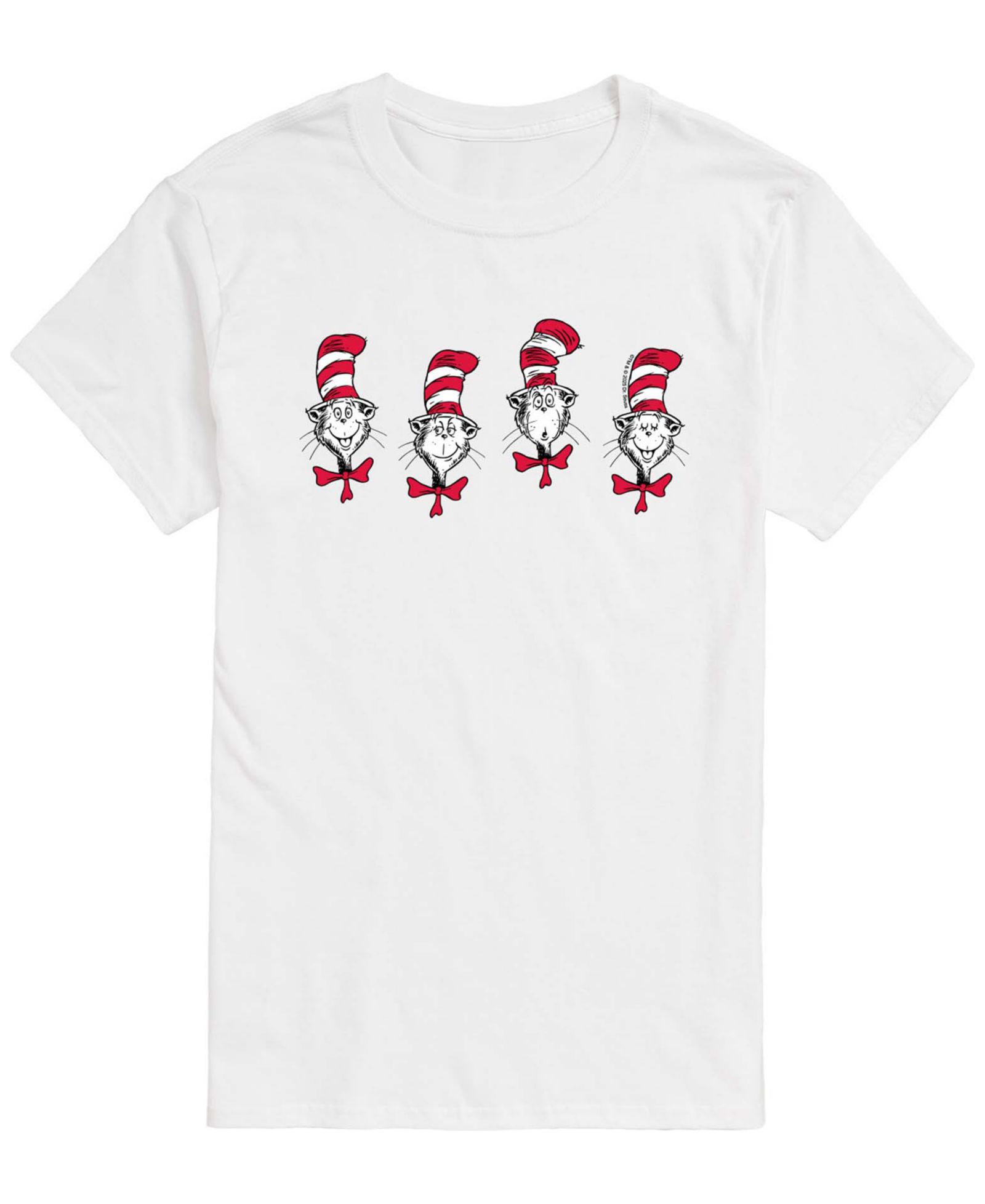 AIRWAVES Men's Dr. Seuss Cat In The Hat Heads Short-Sleeve Graphic T-Shirt