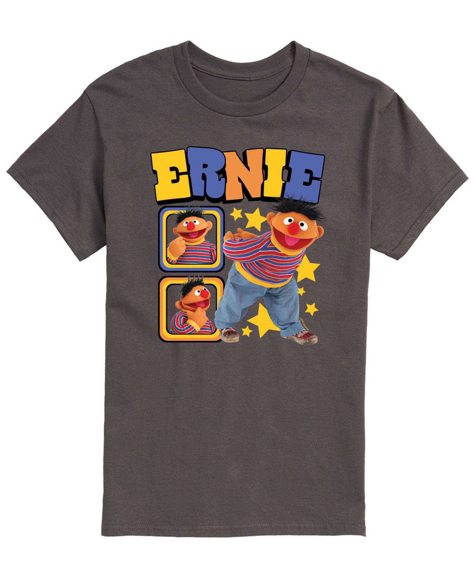 AIRWAVES Men's Sesame Street Ernie Photos Short-Sleeve Graphic T-Shirt