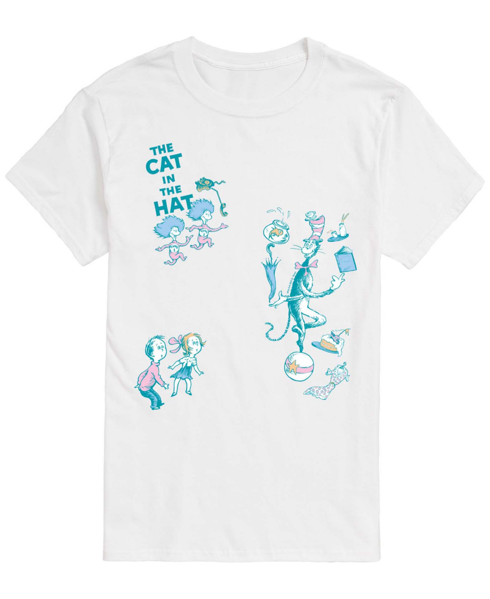 AIRWAVES Men's Dr. Seuss Cat In The Hat Short-Sleeve Graphic T-Shirt