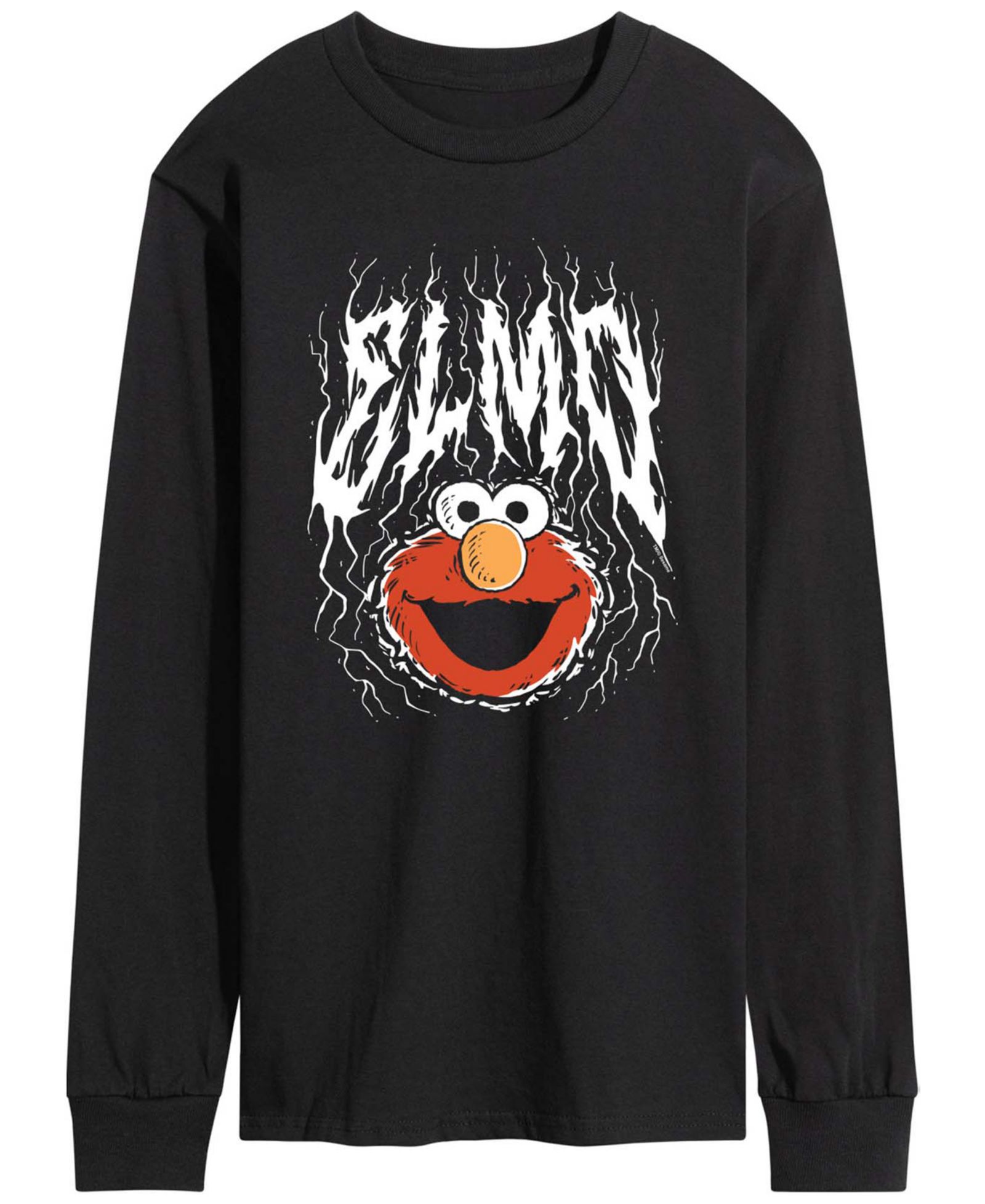 AIRWAVES Men's Sesame Street Metal Elmo Long-Sleeve Graphic T-Shirt