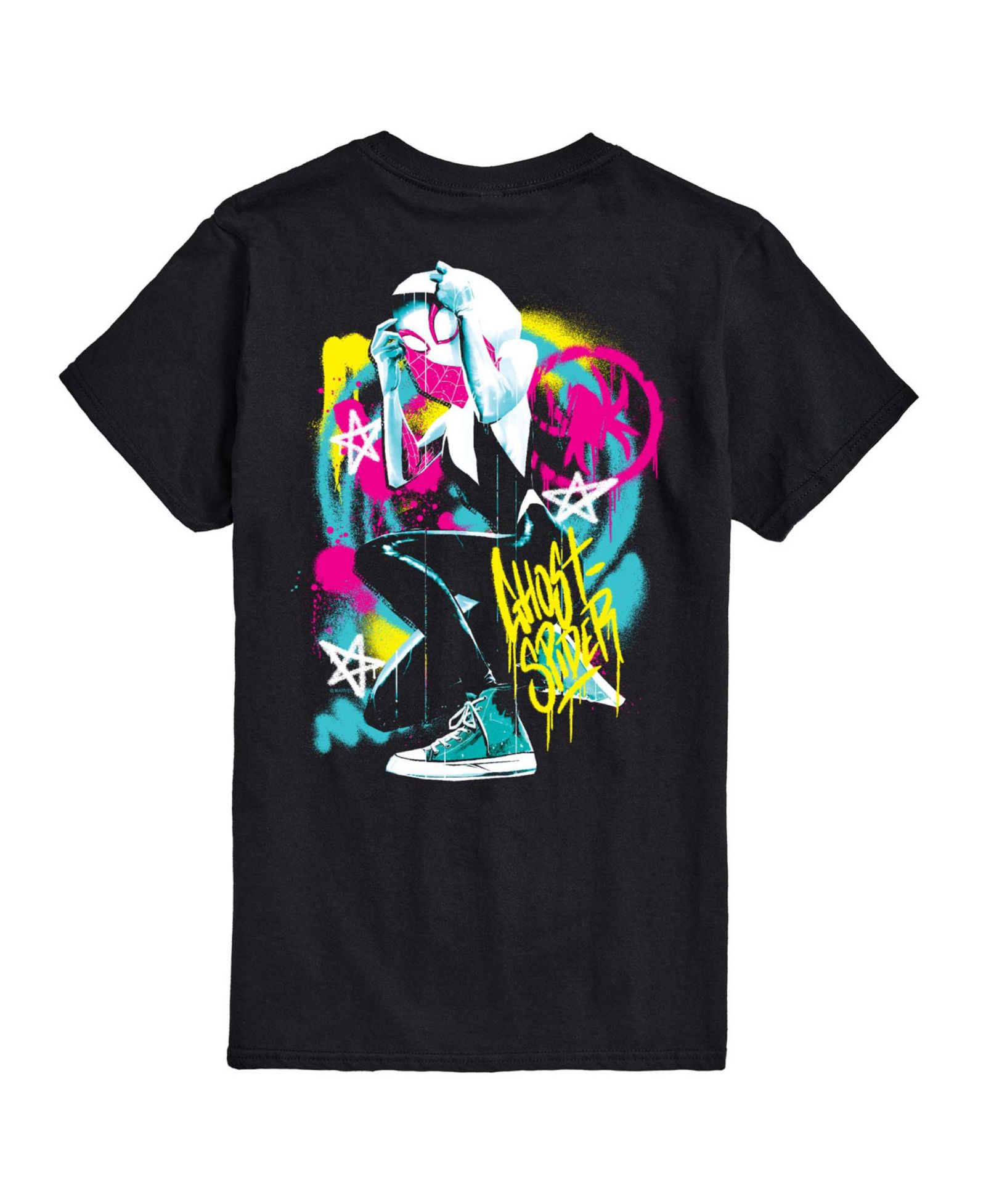AIRWAVES Men's Ghost Spider Spray Paint Short-Sleeve Graphic T-Shirt