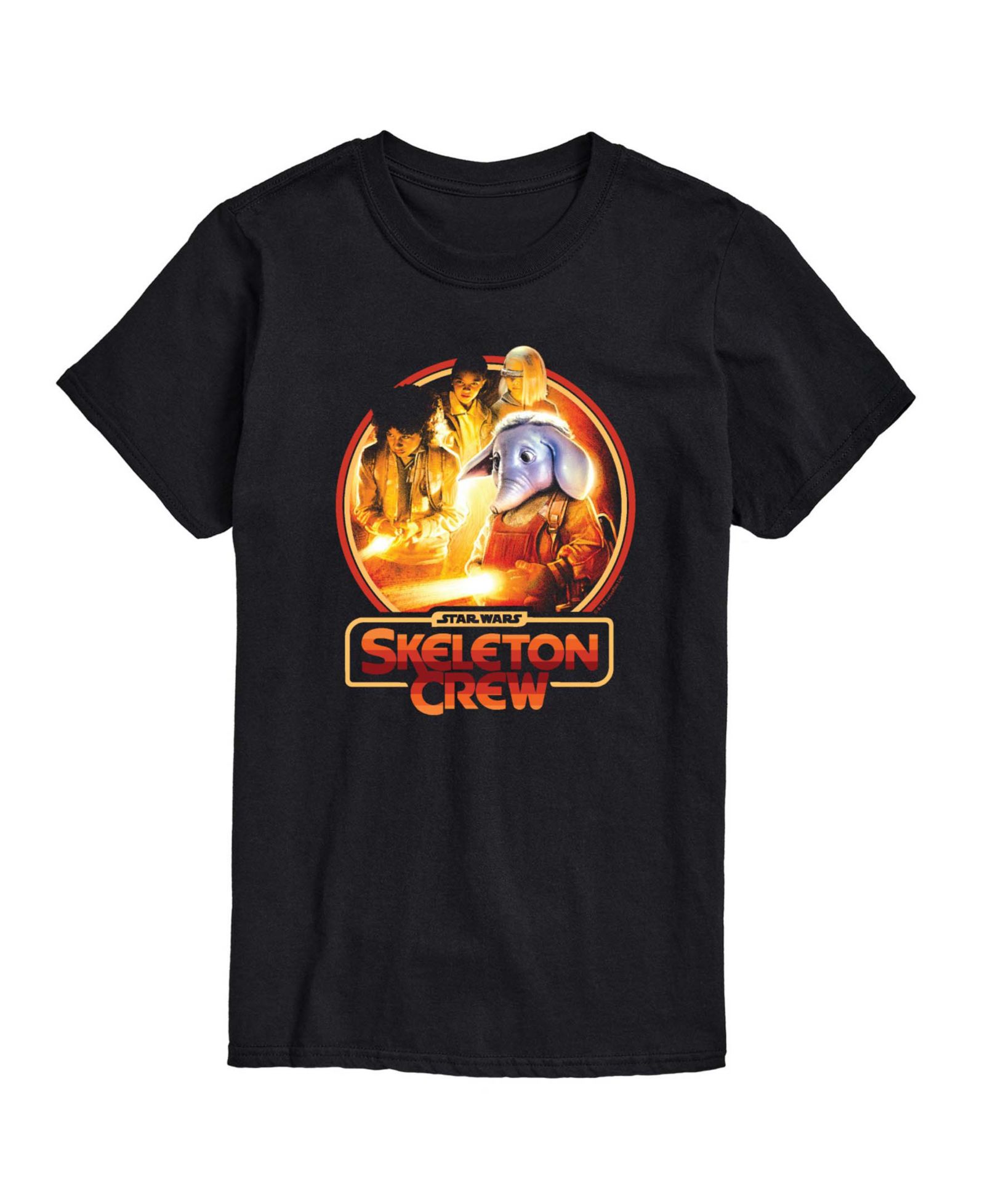 AIRWAVES Men's Skeleton Crew Retro Circle Short-Sleeve Graphic T-Shirt