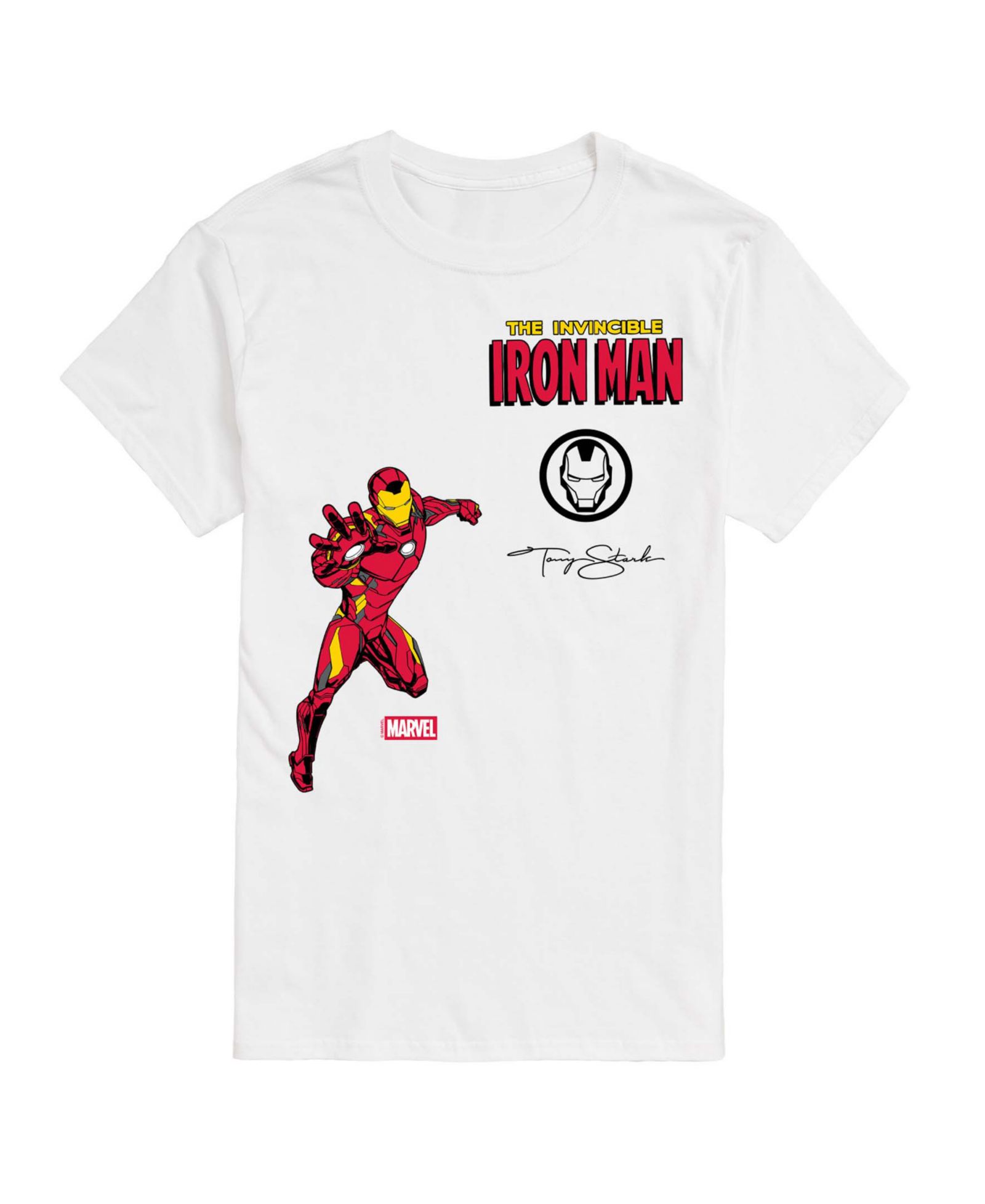 AIRWAVES Men's Iron Man Invincible Short-Sleeve Graphic T-Shirt