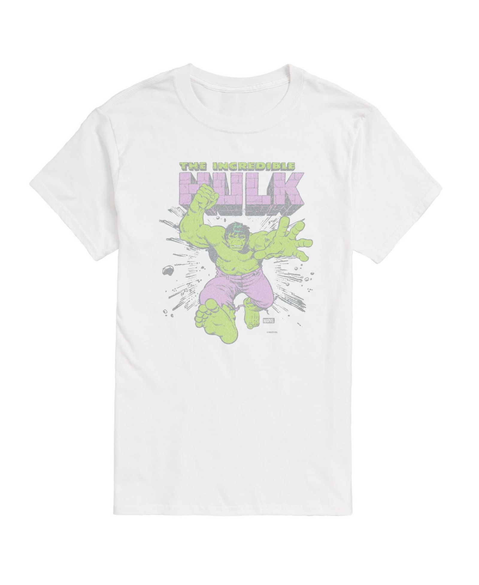AIRWAVES Men's The Hulk Vintage Faded Short-Sleeve Graphic T-Shirt