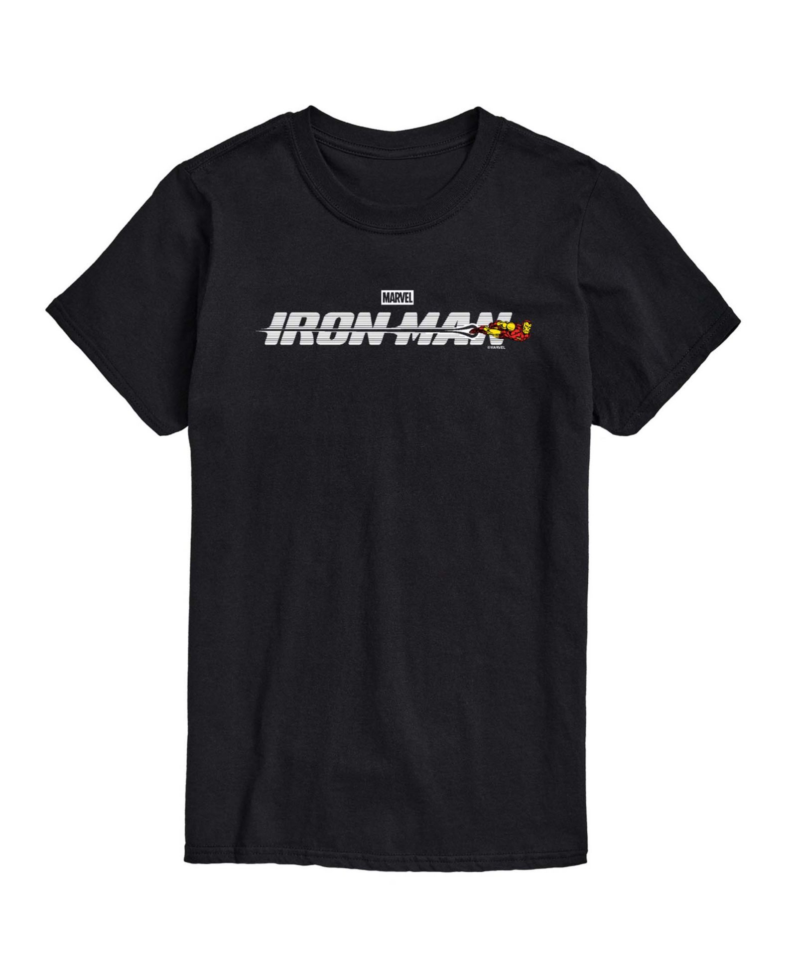 AIRWAVES Men's Iron Man Logo Short-Sleeve Graphic T-Shirt