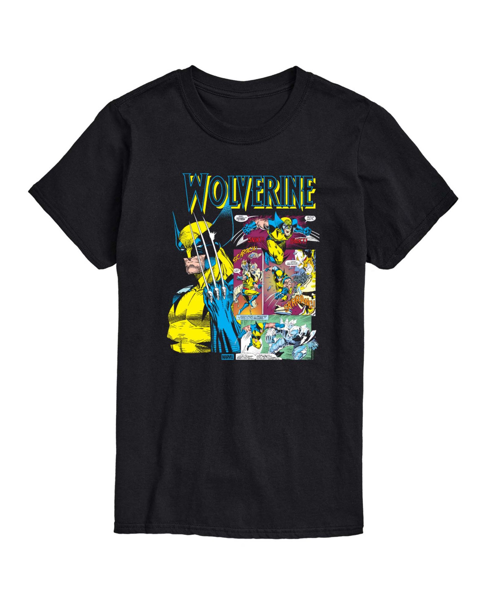 AIRWAVES Men's Wolverine Comic Book Panels Short-Sleeve Graphic T-Shirt