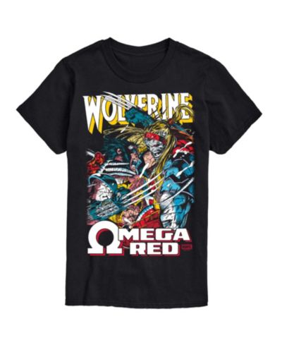 Мужская футболка AIRWAVES Wolverine Omega Red с графическим принтом, короткий рукав