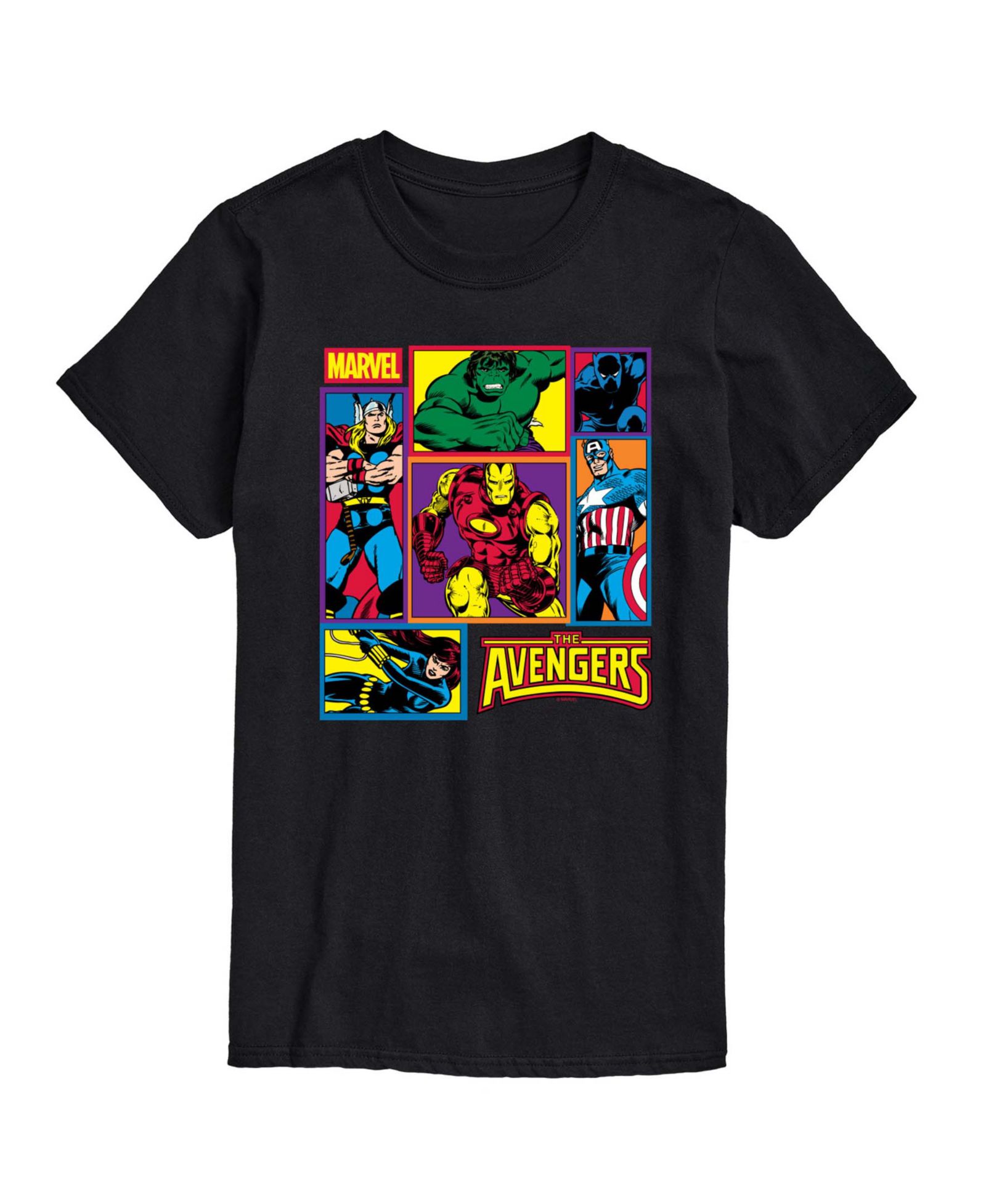 AIRWAVES Men's Avengers Grid Short-Sleeve Graphic T-Shirt