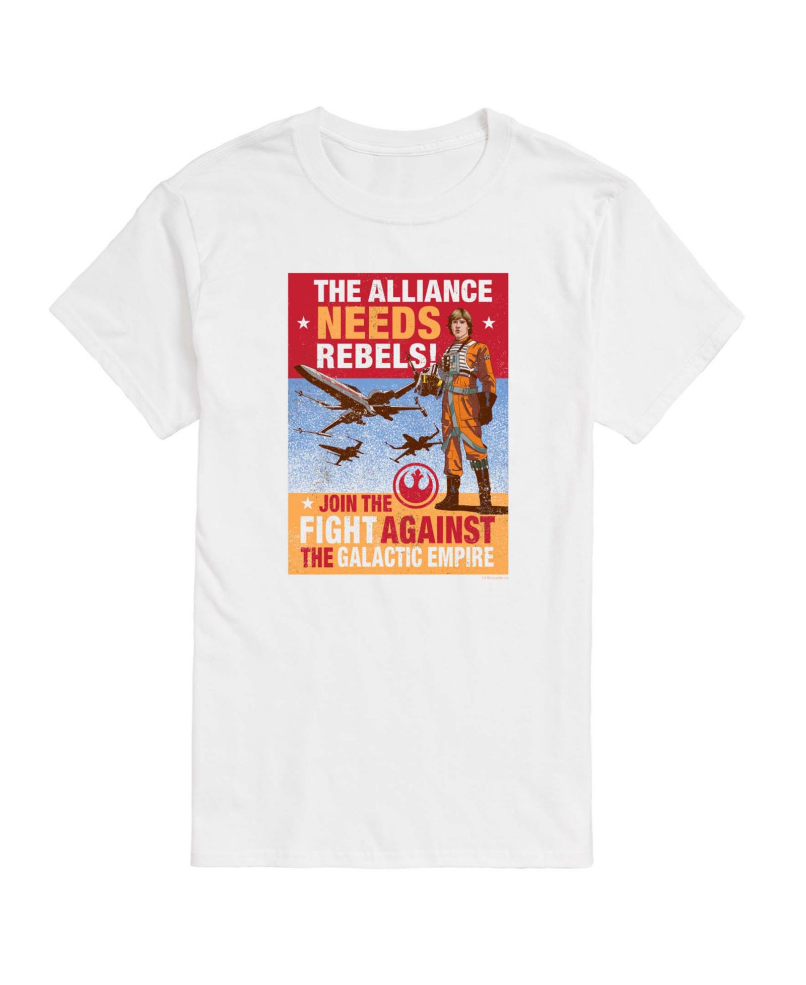 AIRWAVES Men's Luke Rebels Needed Short-Sleeve Graphic T-Shirt