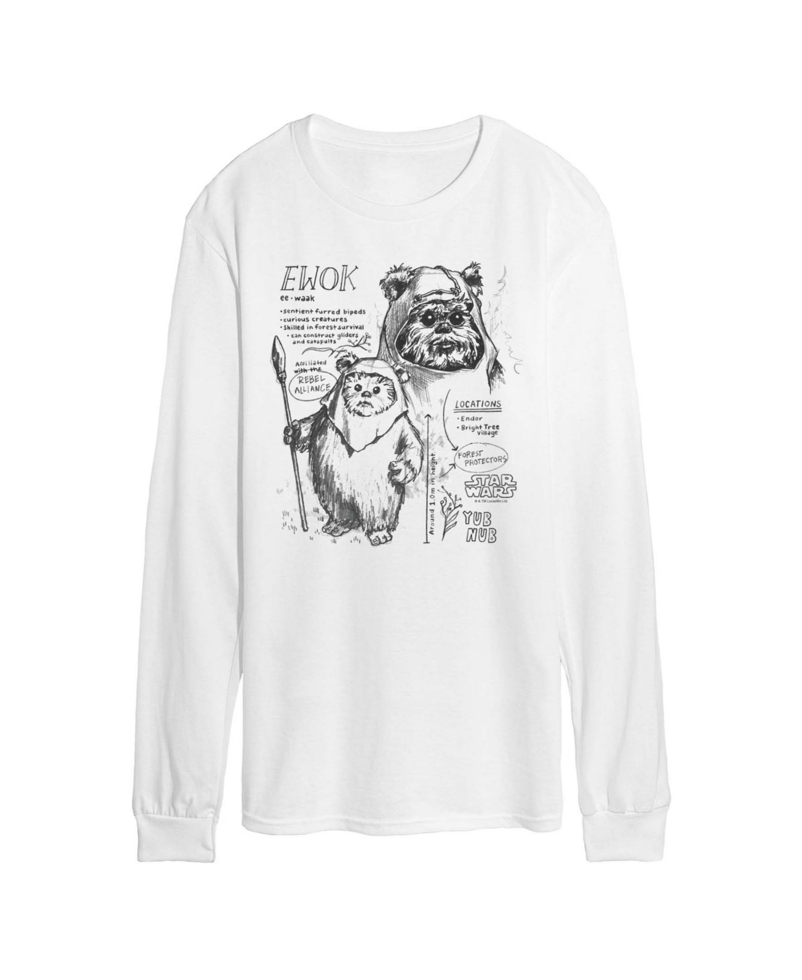 AIRWAVES Men's Ewok Field Guide Long-Sleeve Graphic T-Shirt