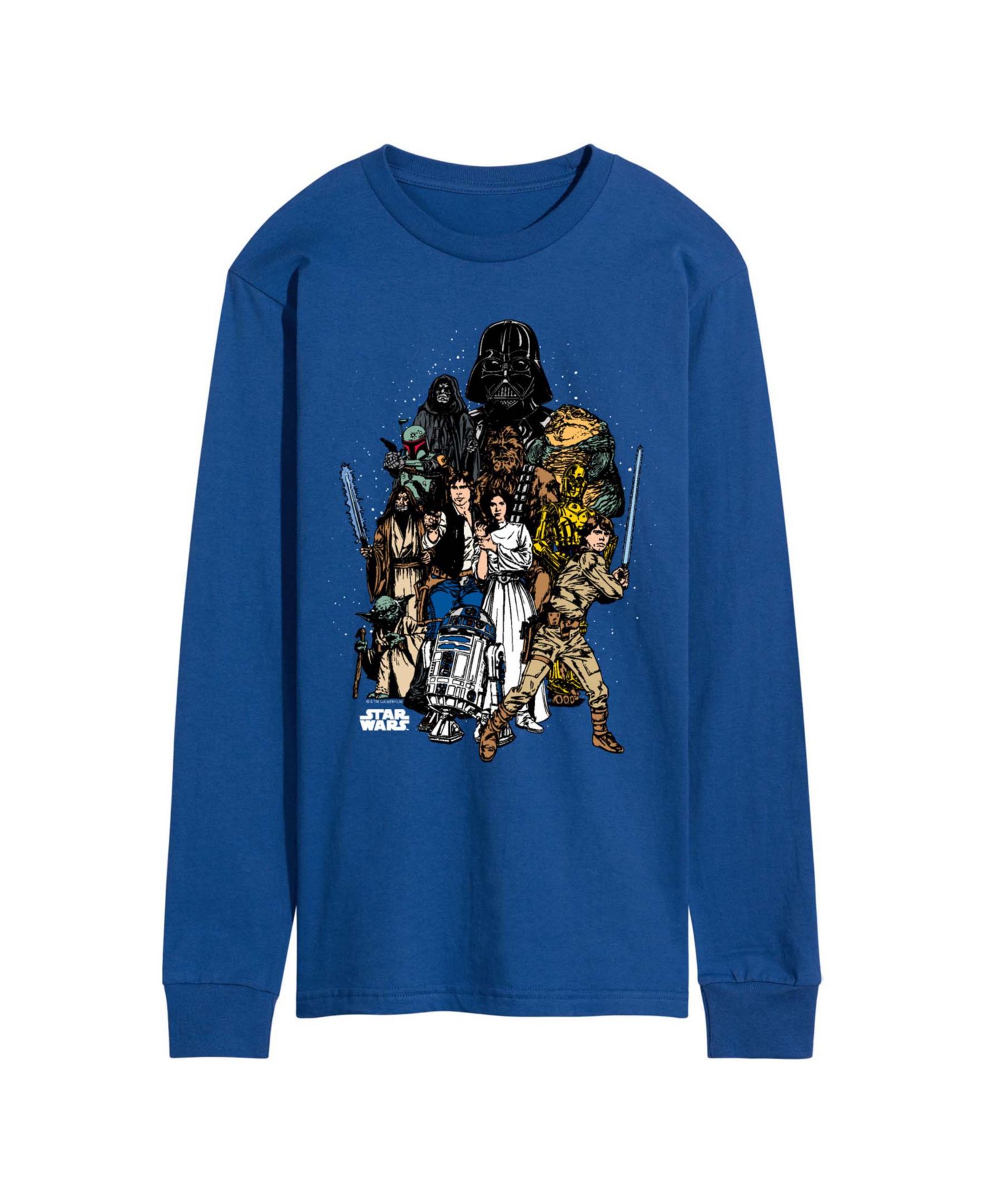 AIRWAVES Men's Character Collage Long-Sleeve Graphic T-Shirt