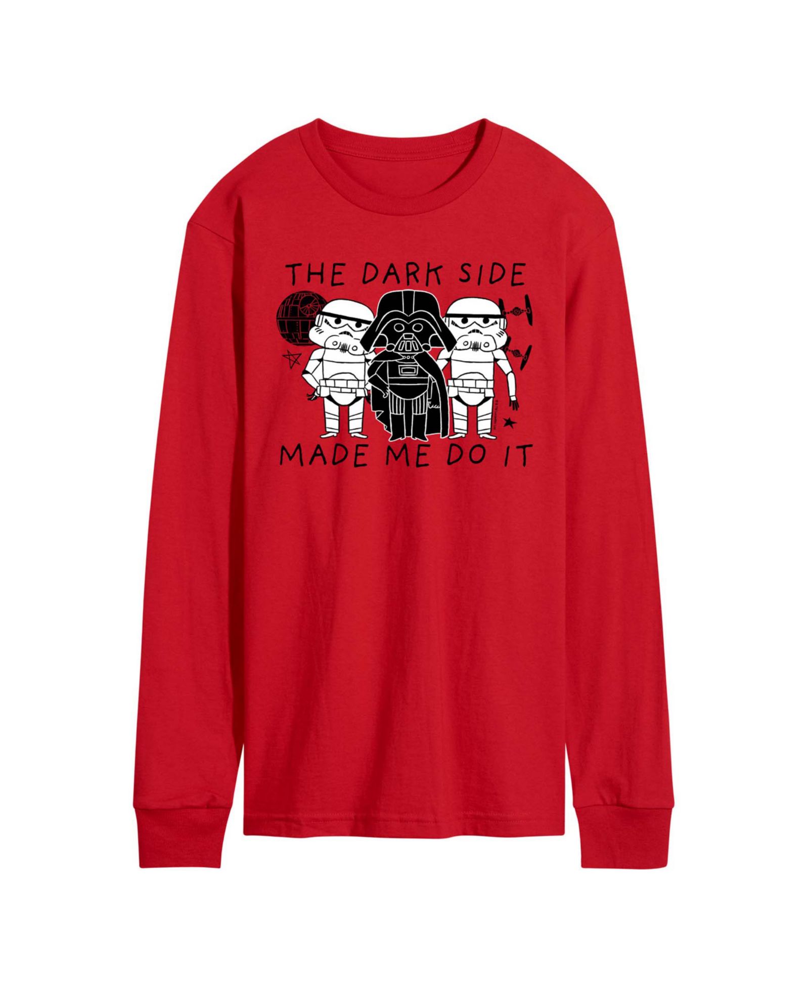 AIRWAVES Men's The Dark Side Made Me Do It Long-Sleeve Graphic T-Shirt