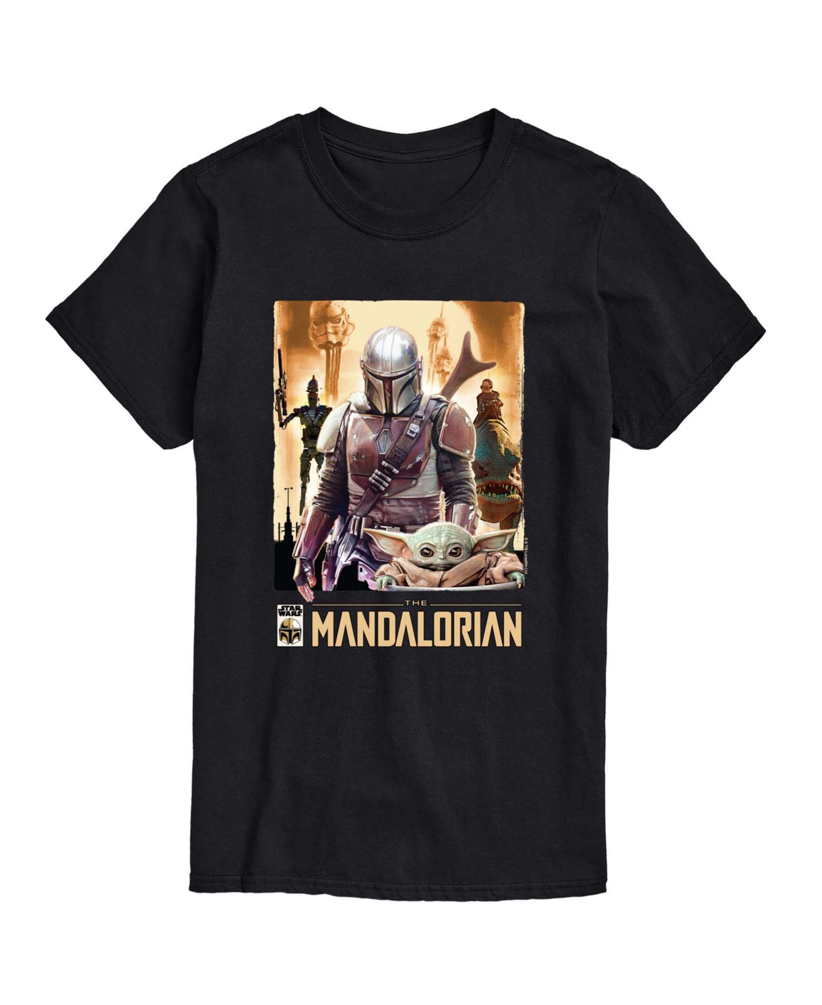 AIRWAVES Men's The Mandalorian Collage Short-Sleeve Graphic T-Shirt