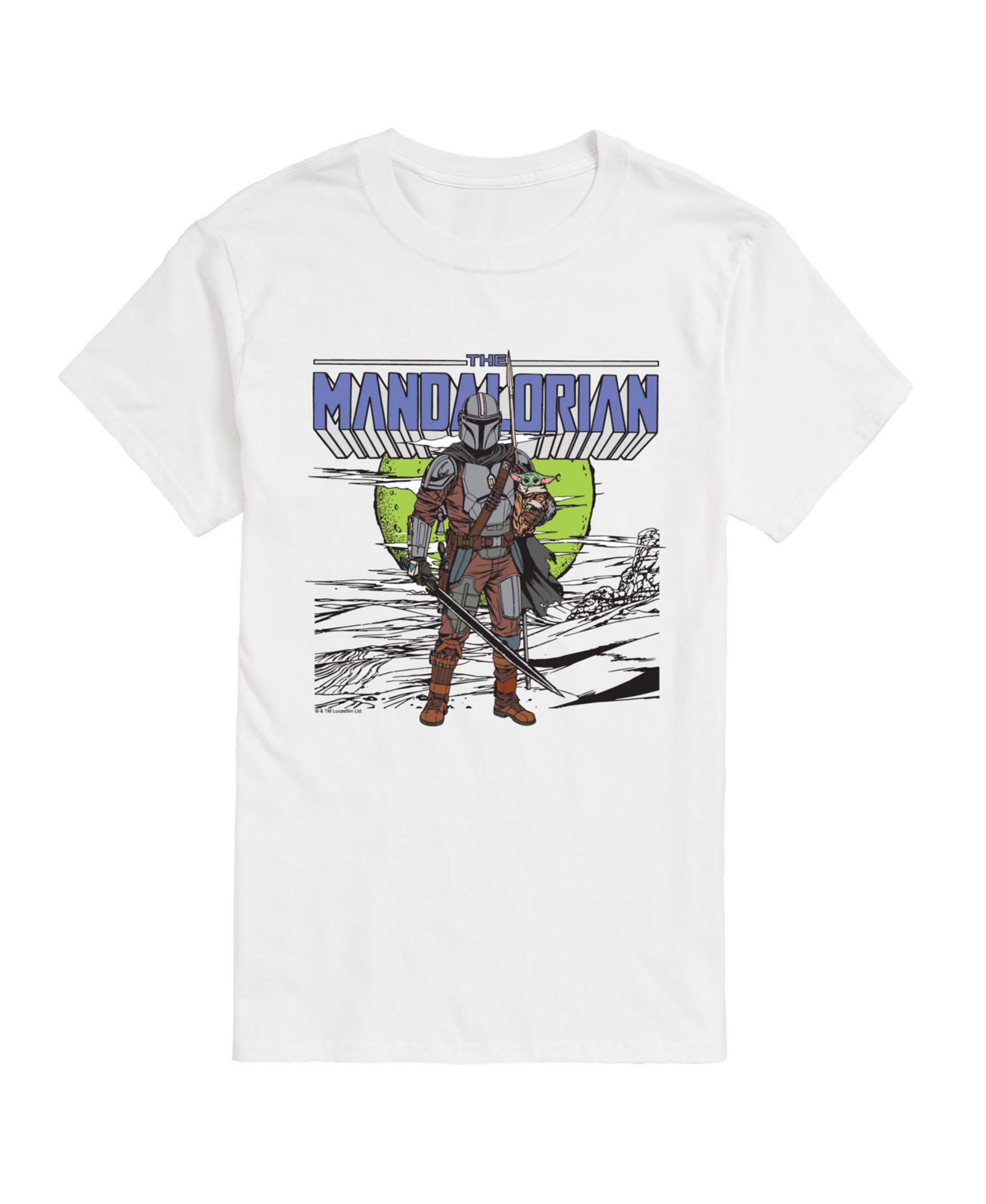 AIRWAVES Men's The Mandalorian Sword Short-Sleeve Graphic T-Shirt