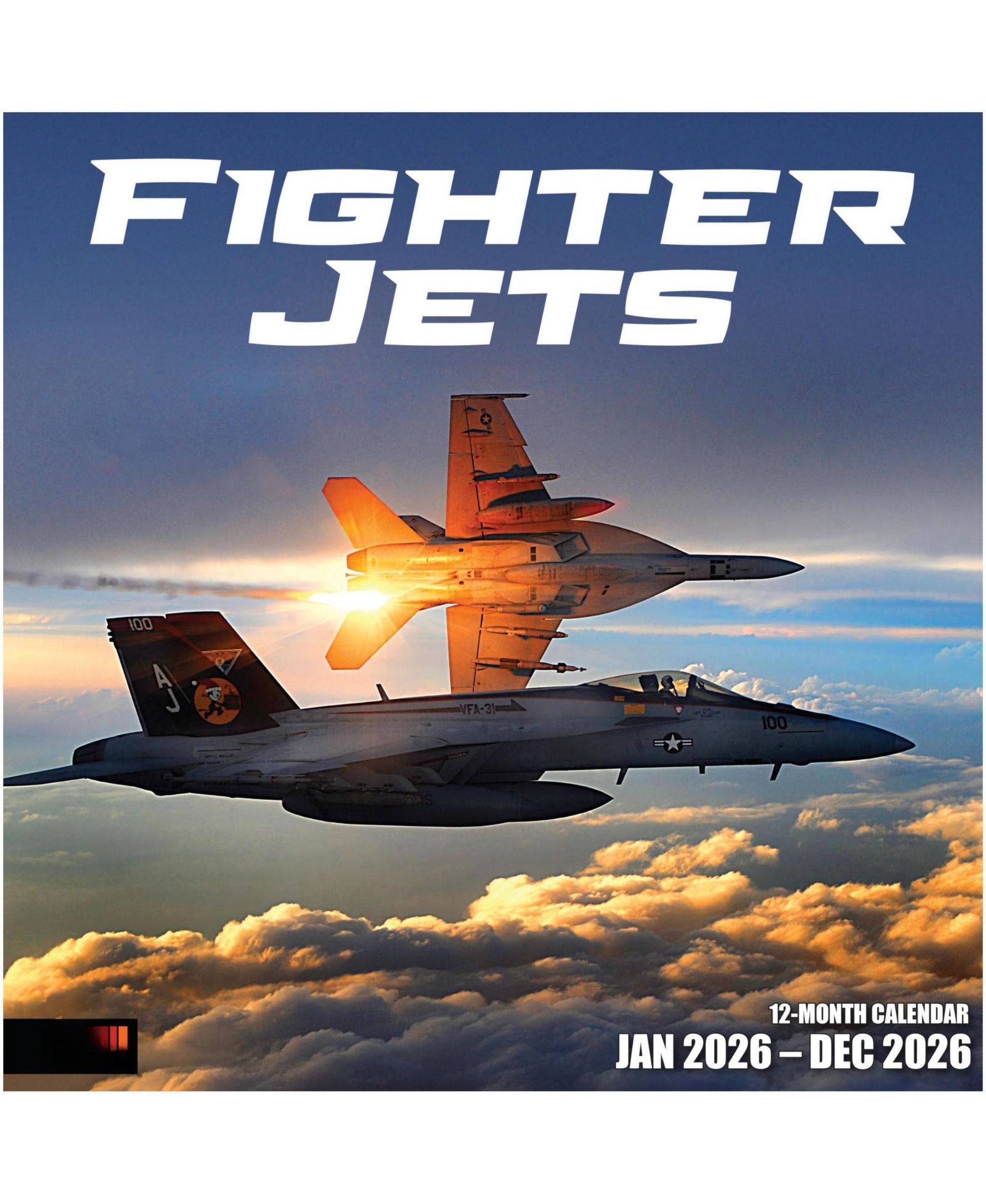 GNUADZ Fighter Jets 2026 настенный календарь
