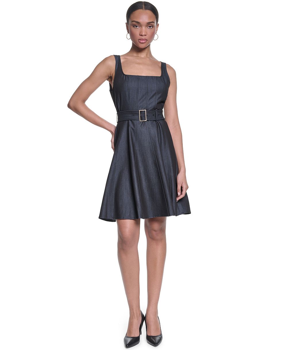 KARL LAGERFELD PARIS Women's Square Neck Dress