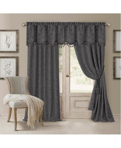 Blackout шторы Elrene Home Fashions Mia Jacquard Scroll