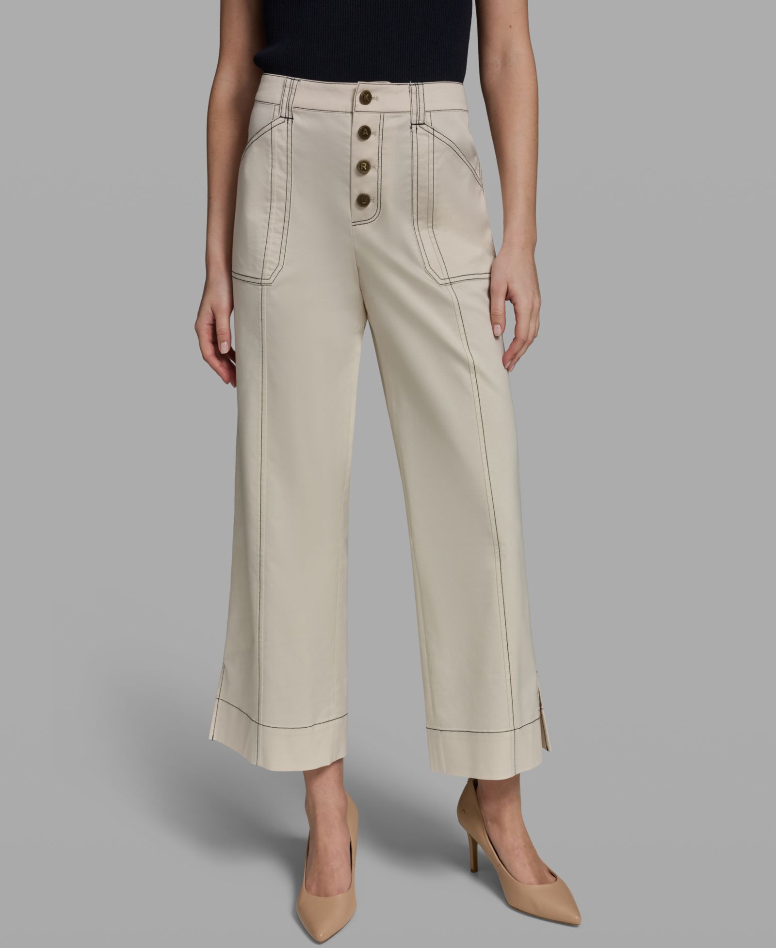 Женские укороченные брюки KARL LAGERFELD PARIS Contrast Stitch Ankle