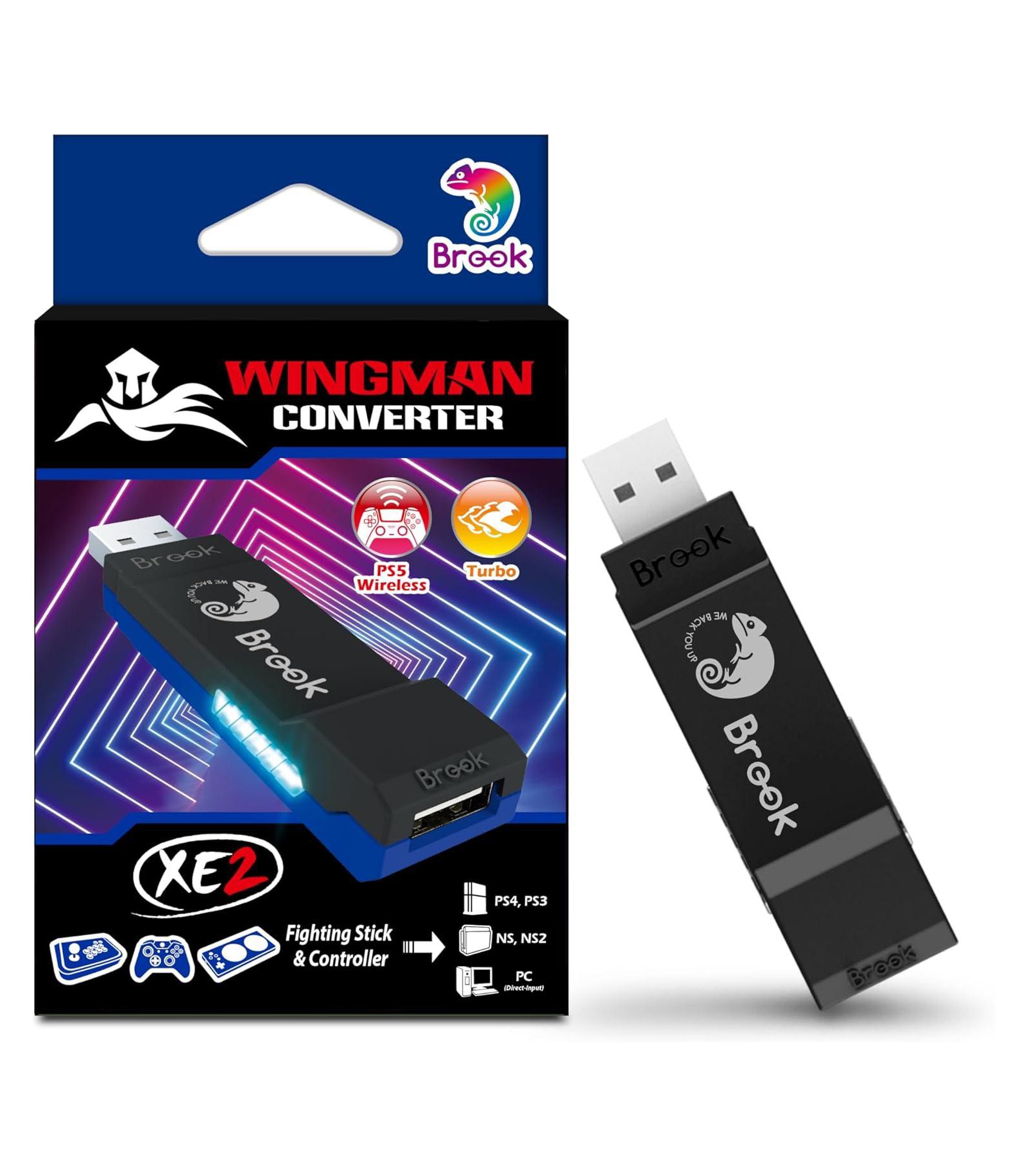 Brook Wingman XE2 Wireless Controller Adapter for PlayStation, Nintendo Switch and PC