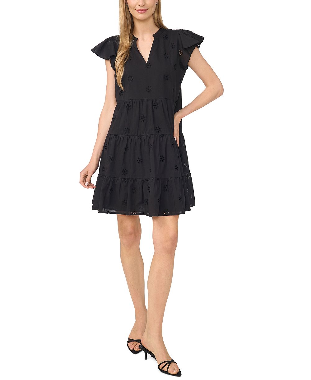 Женское платье CeCe Ruffle-Tiered V-Neck Dress