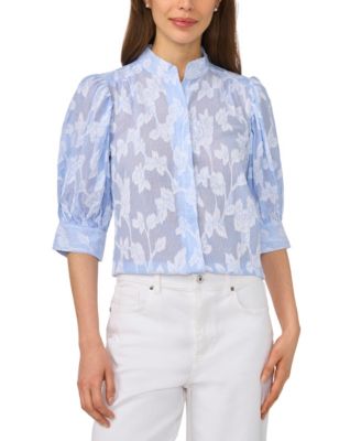 Женский топ CeCe Open Collar Striped
