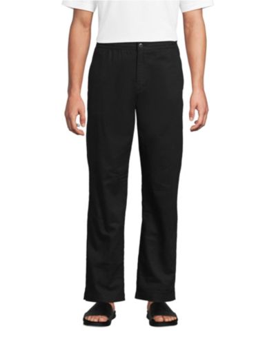 Lands' End Men's Linen Cotton Elastic Waist Pant