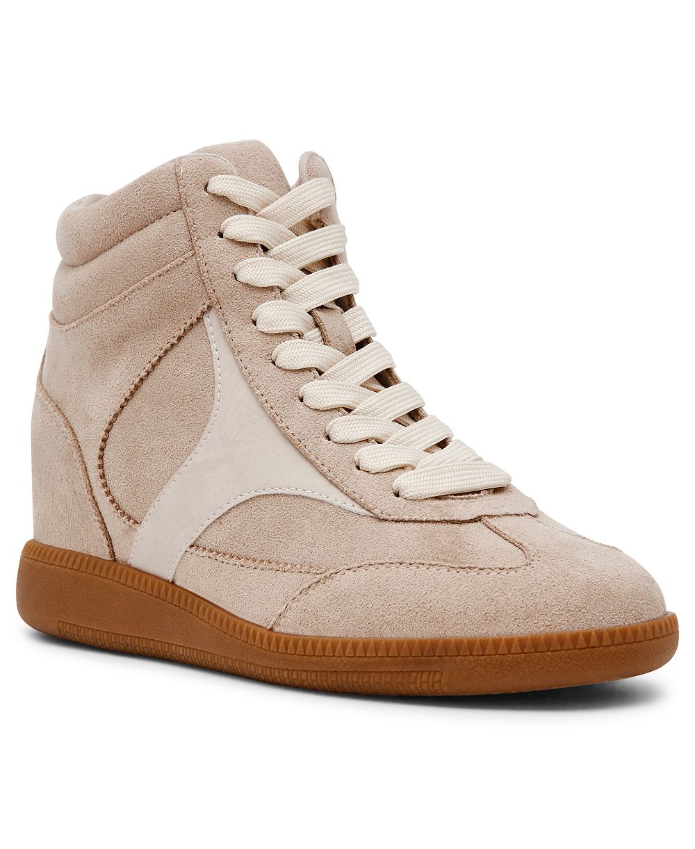 DV Dolce Vita Women's Camdan High Top Lace-Up Wedge Sneakers