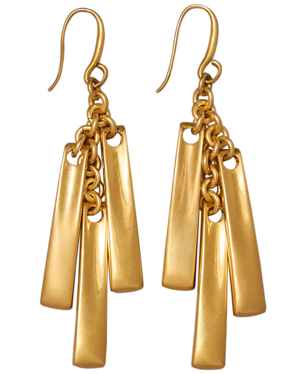 Серьги-подвески Donna Karan New York Gold-Tone Movement Drop