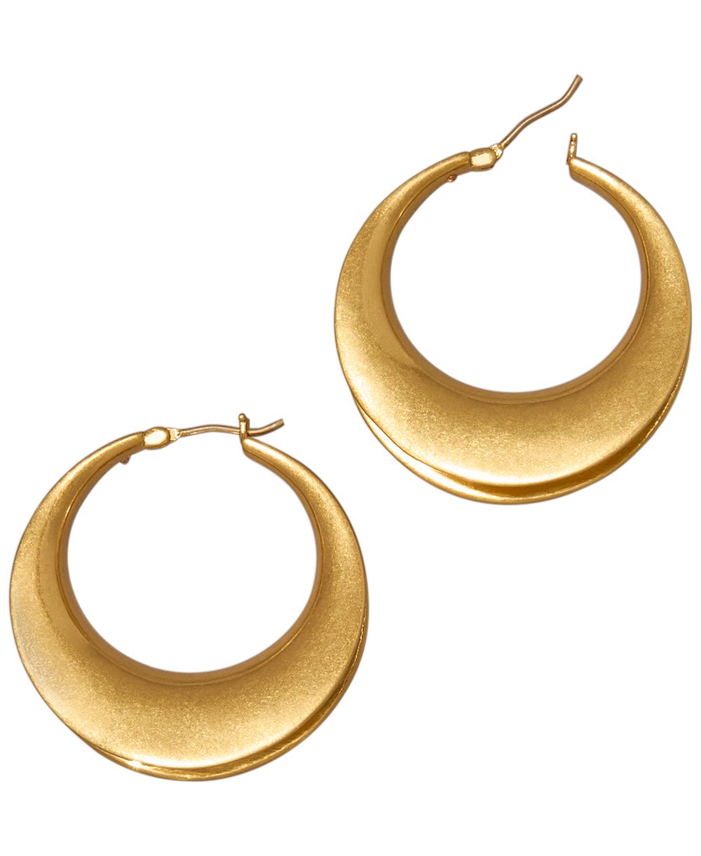 Серьги Donna Karan New York Gold-Plated Valley Hoop