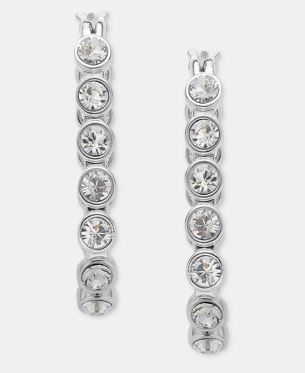 Givenchy серьги-кольца овальной формы Pavé