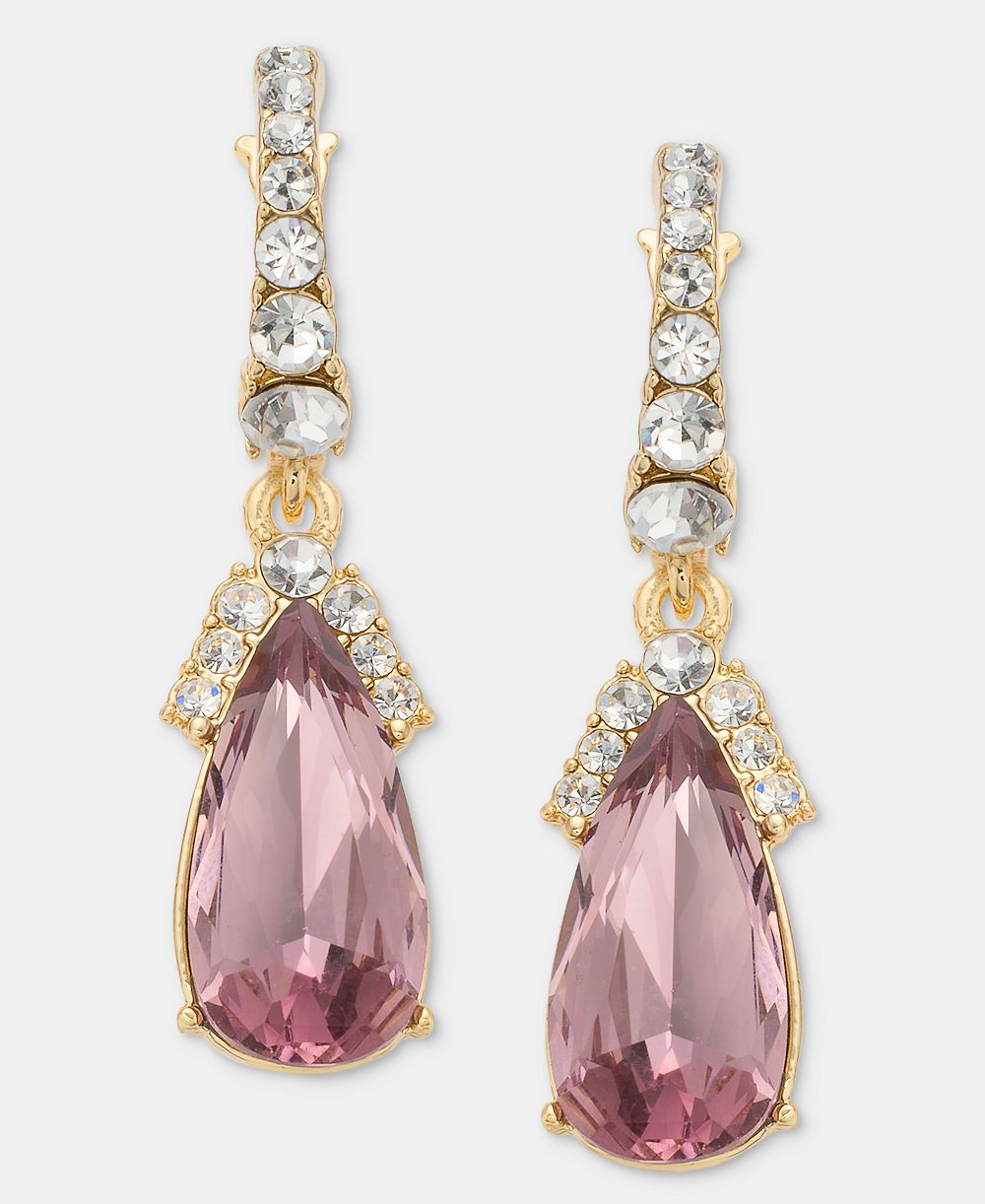 Серьги-кольца Givenchy с кристаллами в форме груши