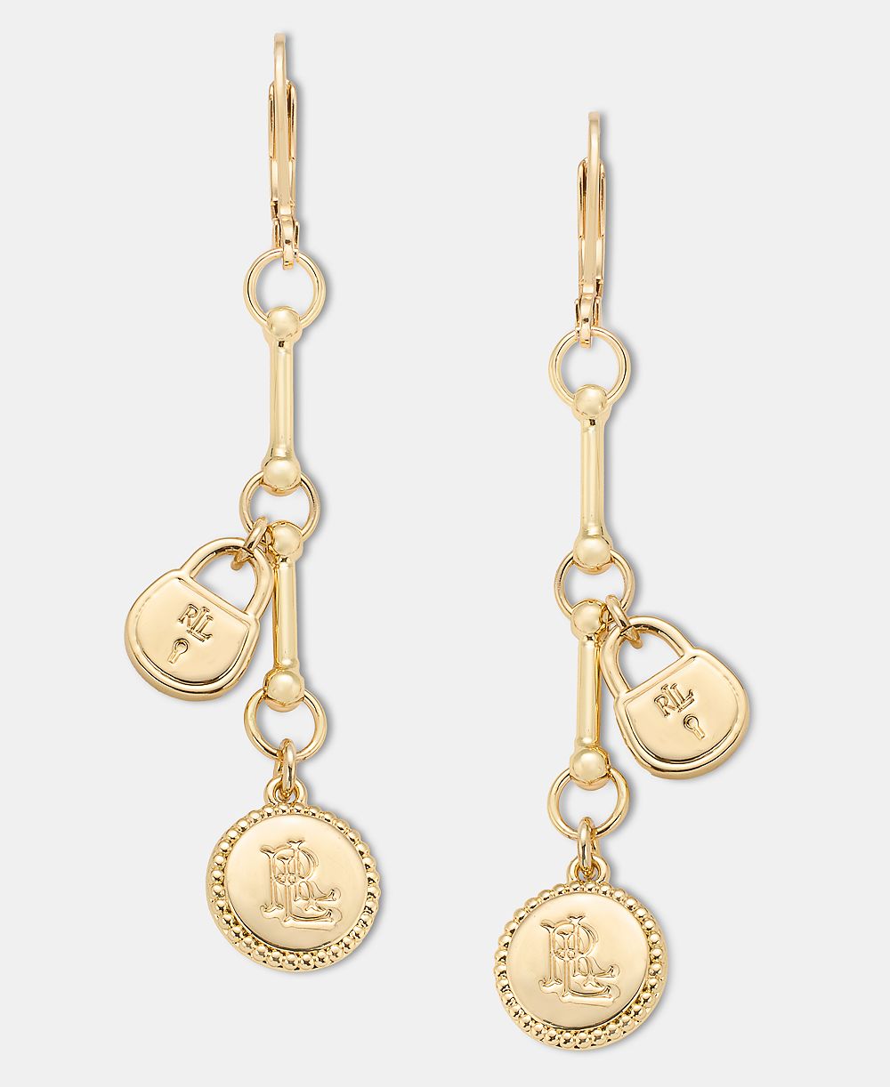 Lauren Ralph Lauren Logo Linear Drop Earrings
