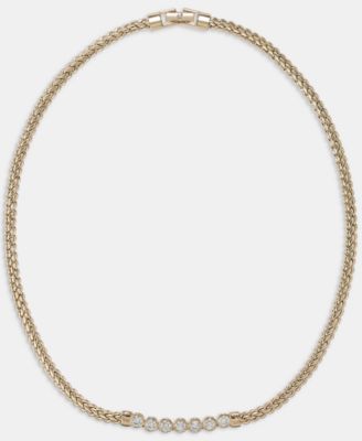 Lauren Ralph Lauren ошейник с цепочкой гусиная лапка и кубическим цирконием, 17"