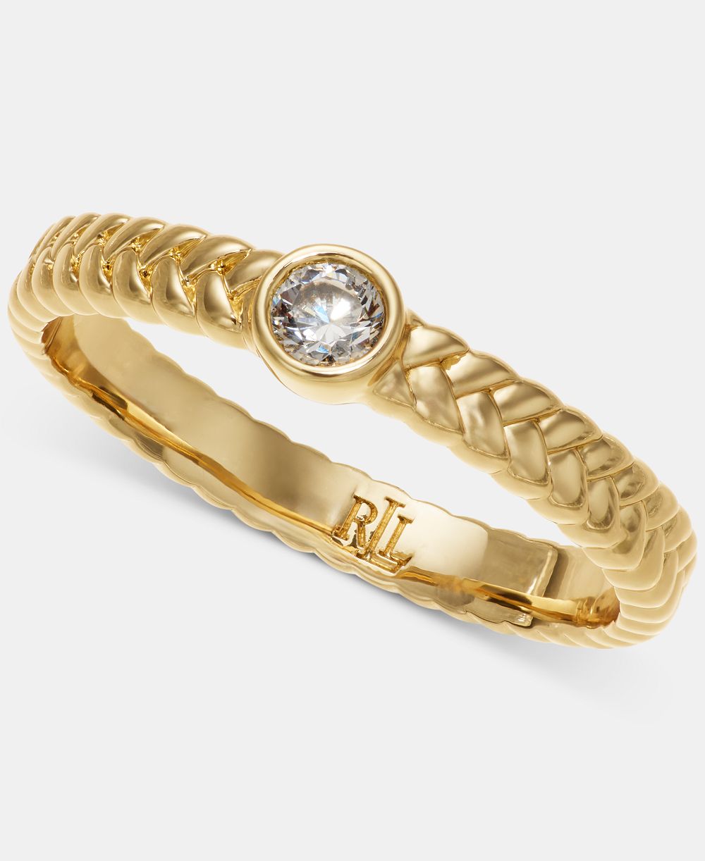 Lauren Ralph Lauren Cubic Zirconia Herringbone Ring