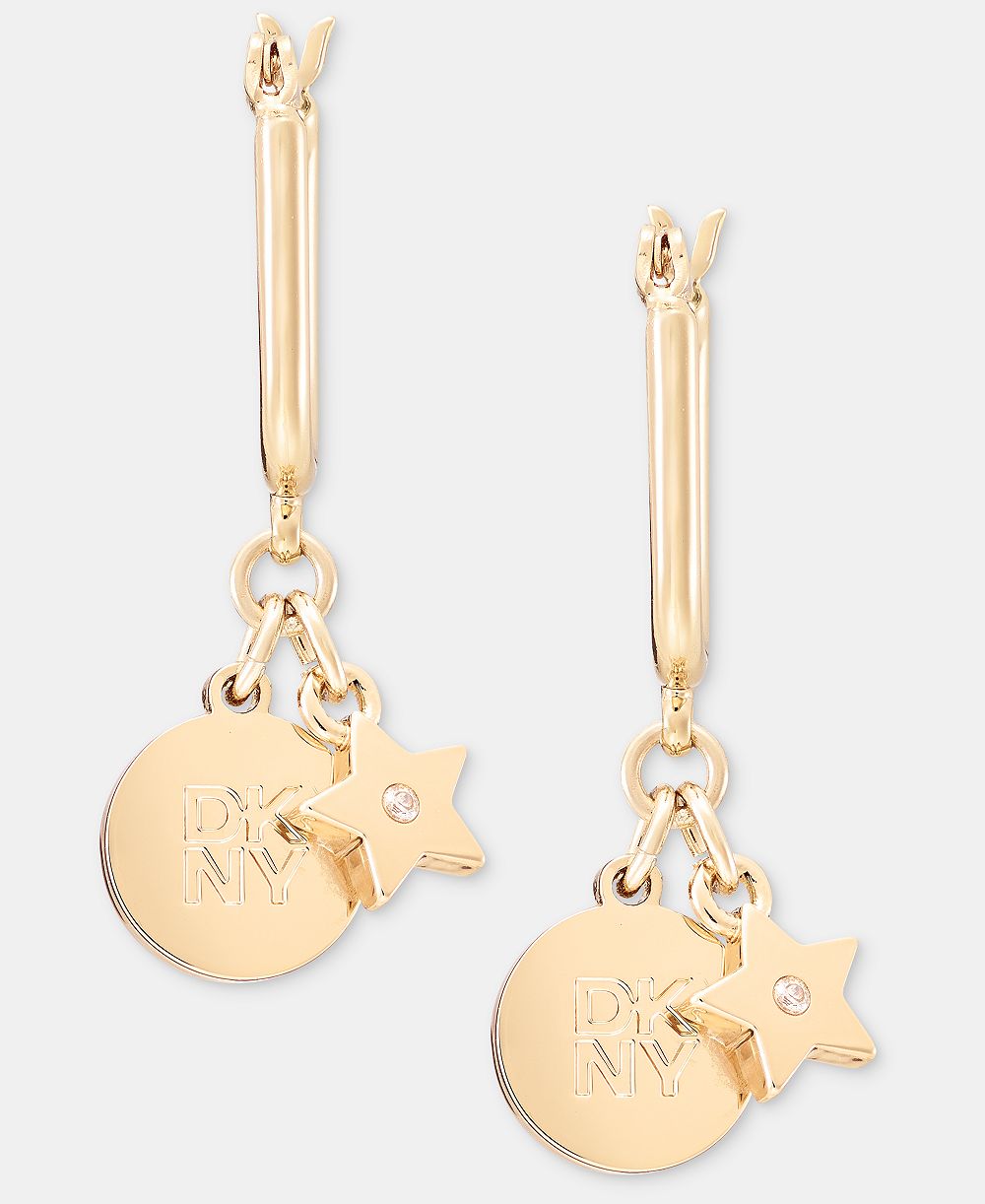 DKNY серьги-капли в форме звезды с кристаллом