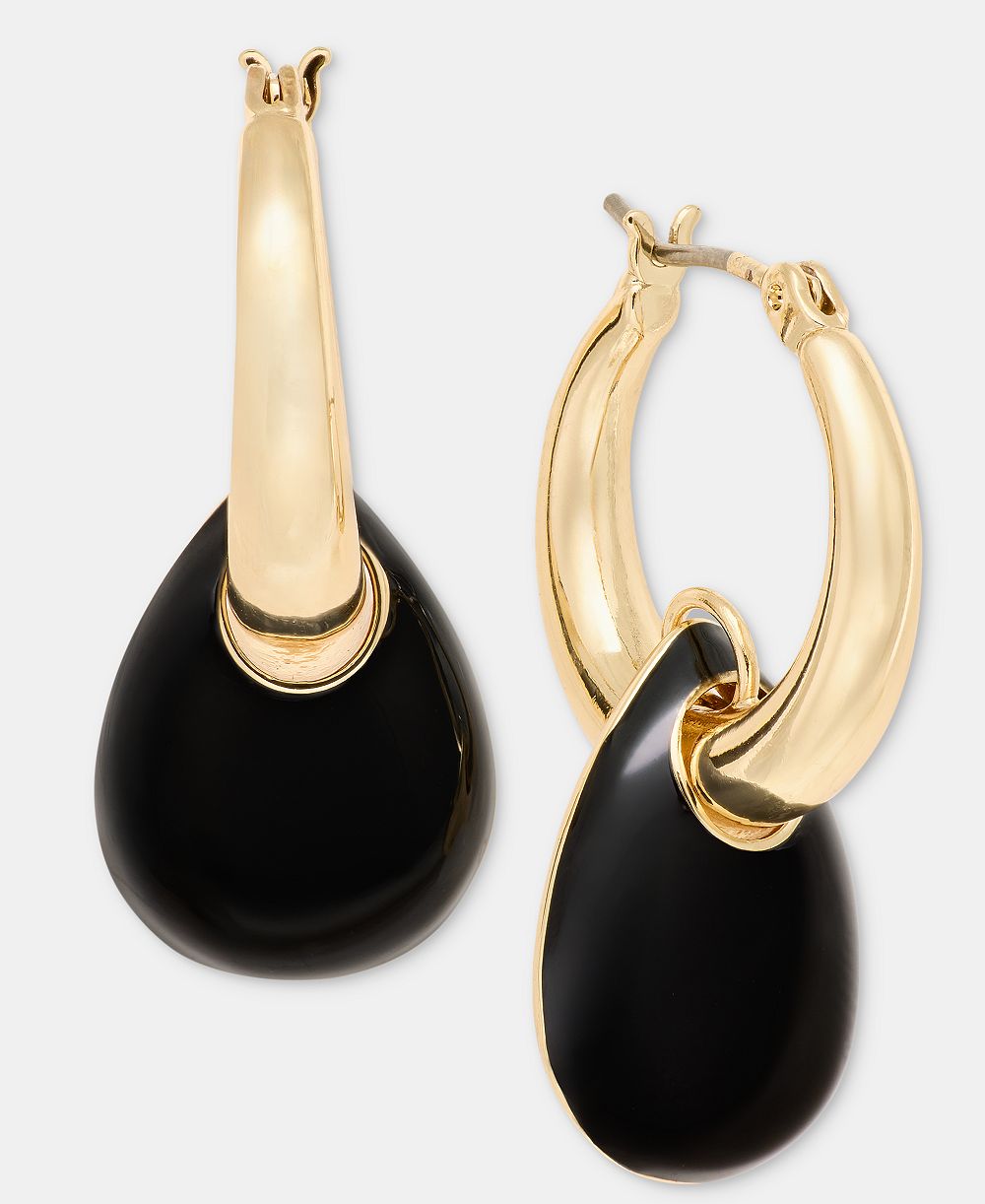 Серьги-кольца DKNY Puffy Charm Hoop