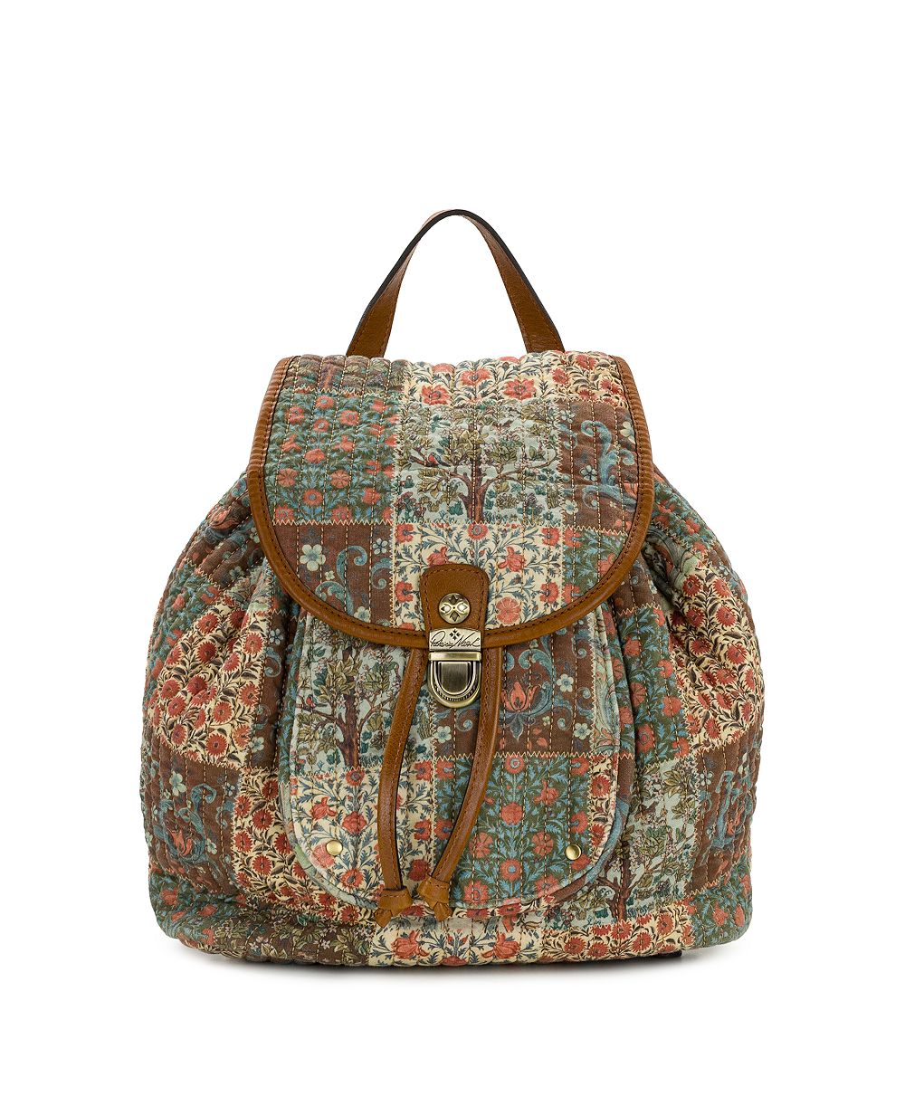 Patricia Nash Arezzo Nordic Patchwork Quilted Cotton Messenger Backpack
