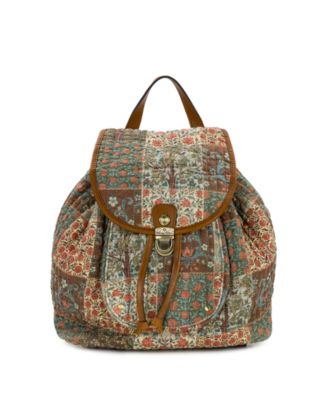 Patricia Nash Arezzo Nordic Patchwork Quilted Cotton Messenger Backpack