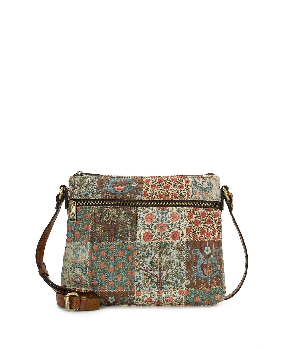 Patricia Nash Anders Quilted Small Cotton Crossbody Bag