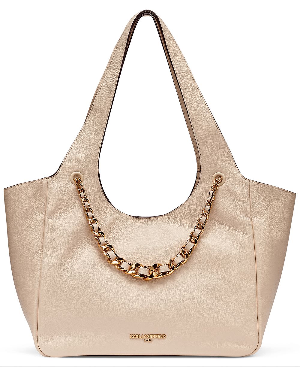 KARL LAGERFELD PARIS Ina Leather Extra-Large Tote Handbag