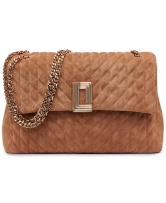 KARL LAGERFELD PARIS Lafayette Suede Large Shoulder Handbag