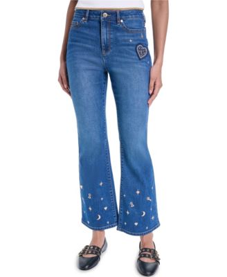 KARL LAGERFELD PARIS Petite Mid-Rise Charm Detail Pants
