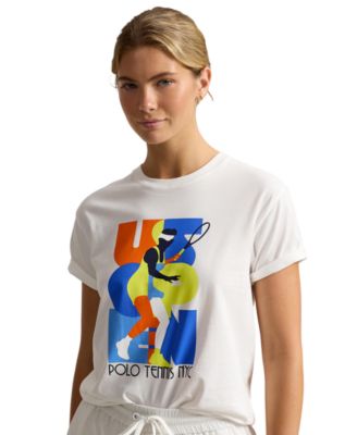 Женская футболка Polo Ralph Lauren US Open Graphic Crewneck Jersey T-Shirt
