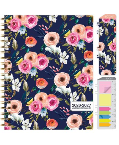 Small navy floral