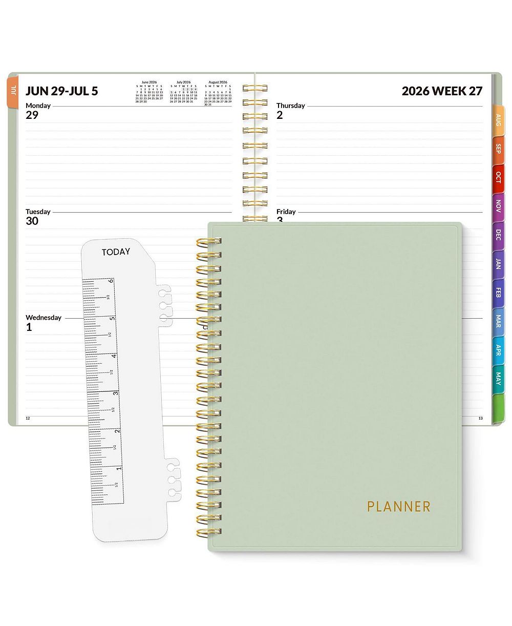 GNUADZ Academic Planner 2026-2027 Weekly Monthly Spiral-bound