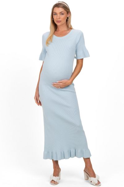 Платье Pinkblush Women's Sky с трикотажным рельефным узором, бантом и оборками на спине