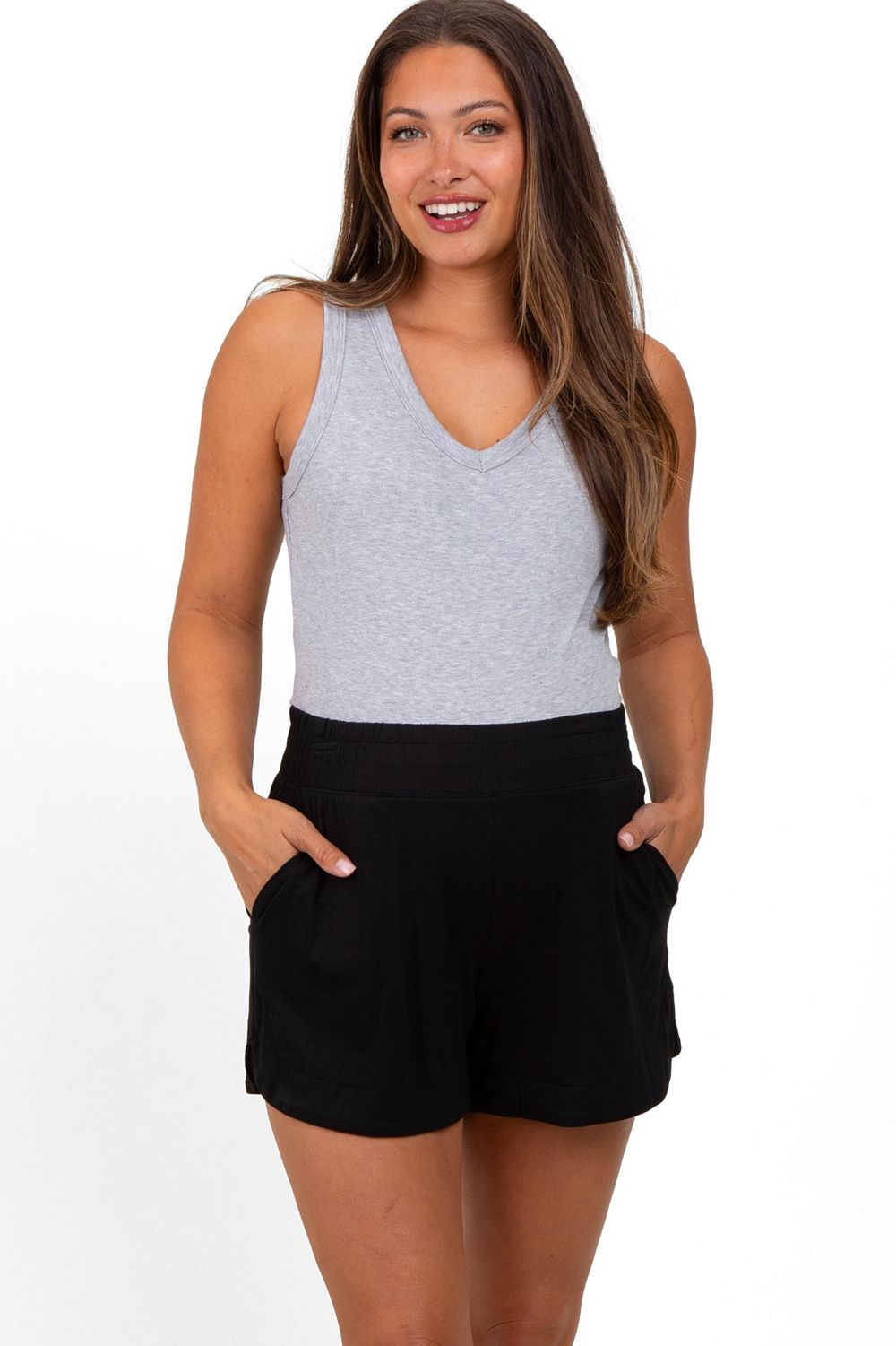 Женские шорты Pinkblush Black Basic Rounded Hem