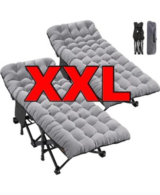 Складная раскладушка ABORON, 2 шт. с матрасом, 78"x32", сверхпрочная Oxford 1200D для взрослых с сумкой для переноски